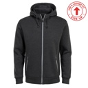 Charcoal XXL Men's Heavyweight Sherpa Fleece-Lined Full Zip Classic Tech Hoodie